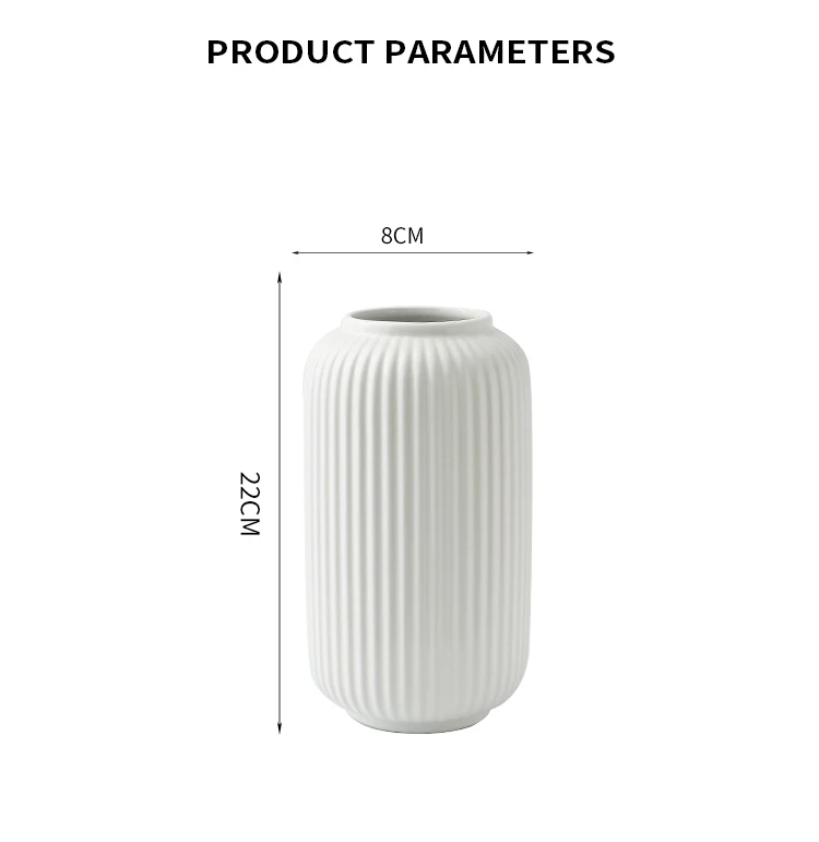 Naturix 2023 Best Sellers Decorative White Cylinder Nordic Ceramic