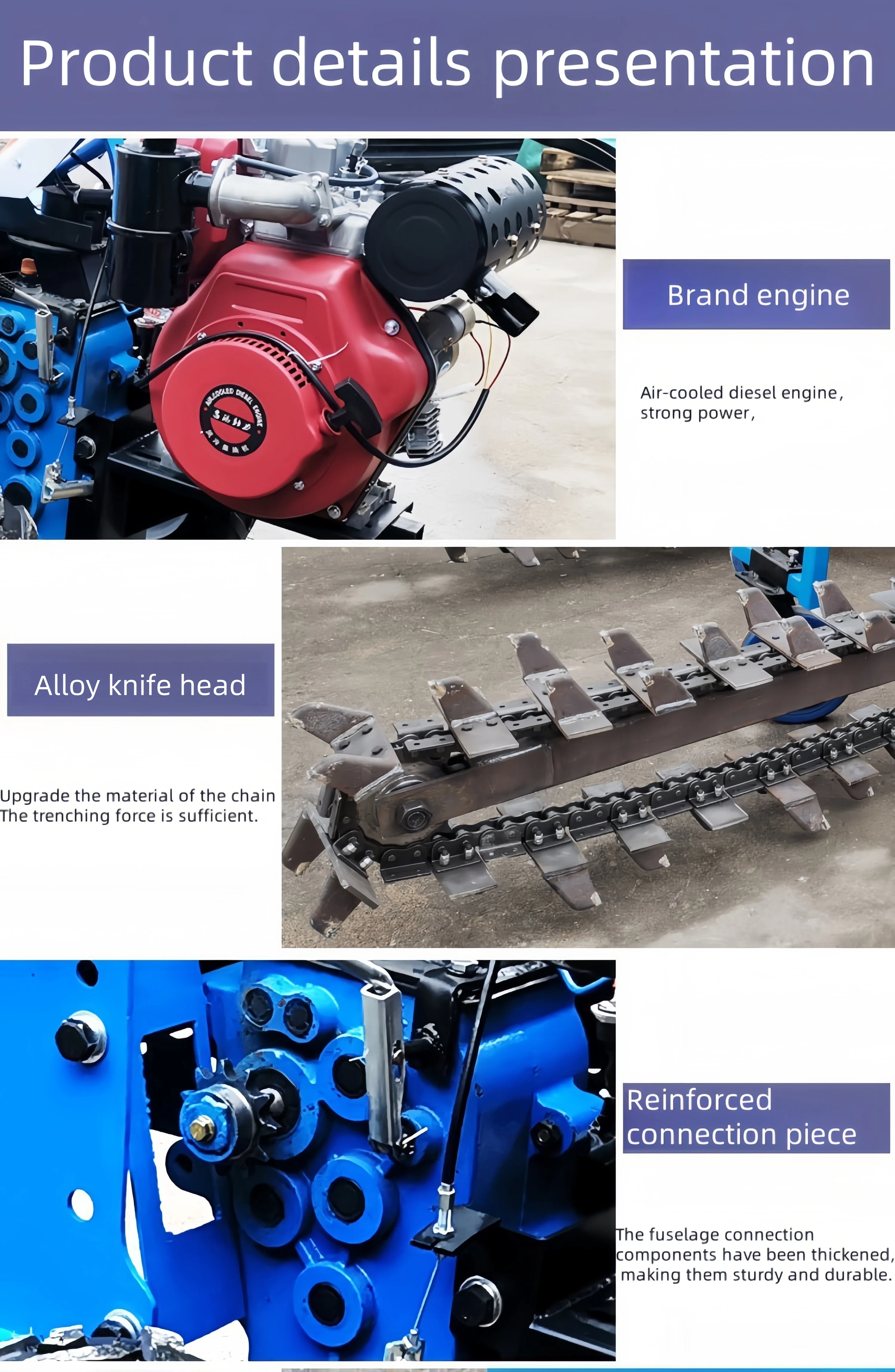Automatic Agricultural Trencher Machine Rock Trenching Ditch Machine ...