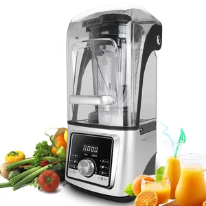 Gemat 5 Litre Soundproof Blender Supplier High Quality Restaurant Juice Blender Machine Multifunctional Digital Touchpad Blender