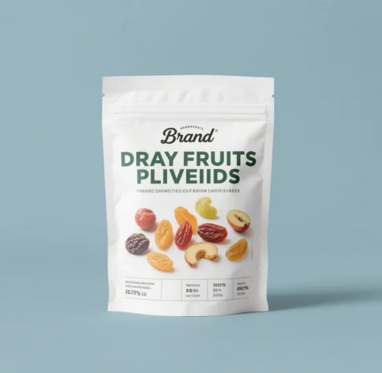 Customized Printing, Resealable, Recyclable Fruit Plastic Bag, Matte Aluminum Foil, Food Upright Bag with Zipper Packaging