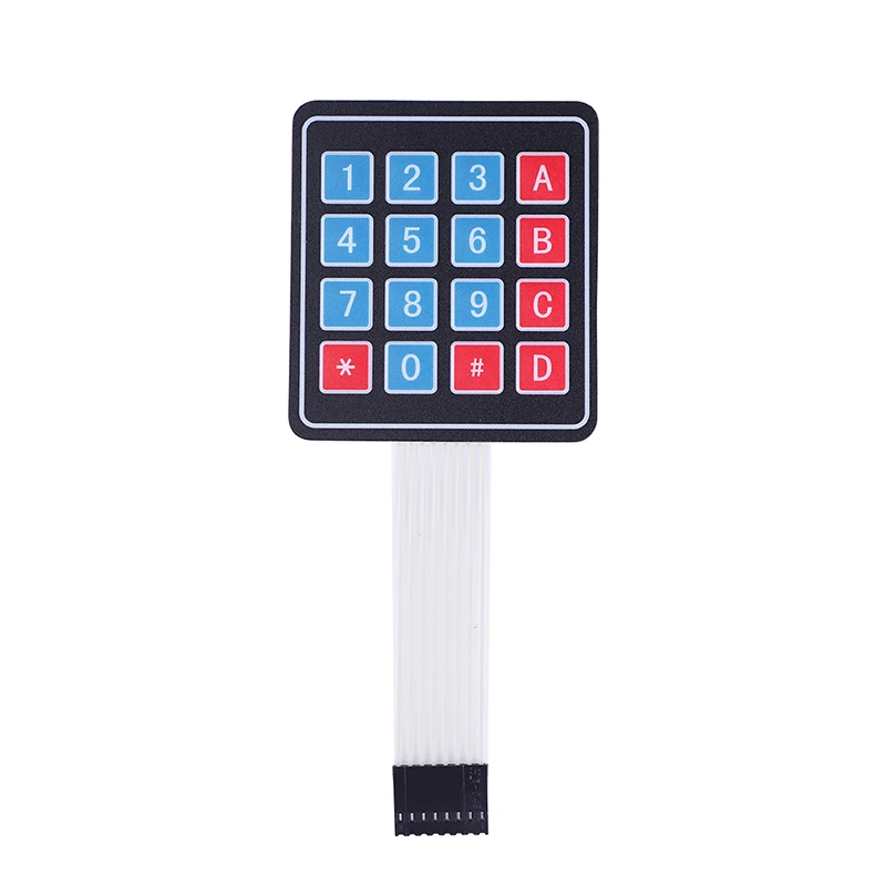Custom 4x4 Matrix Keypad Array Module with 16-Key Membrane Switch 4x4 Control Microprocessor