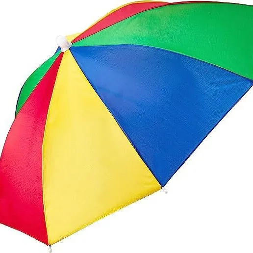 2-in-1 Parapluhoed – Regenboog, Verstelbaar, Voor Volwassenen En Kids, Ideaal Voor Vissen En Tuinieren