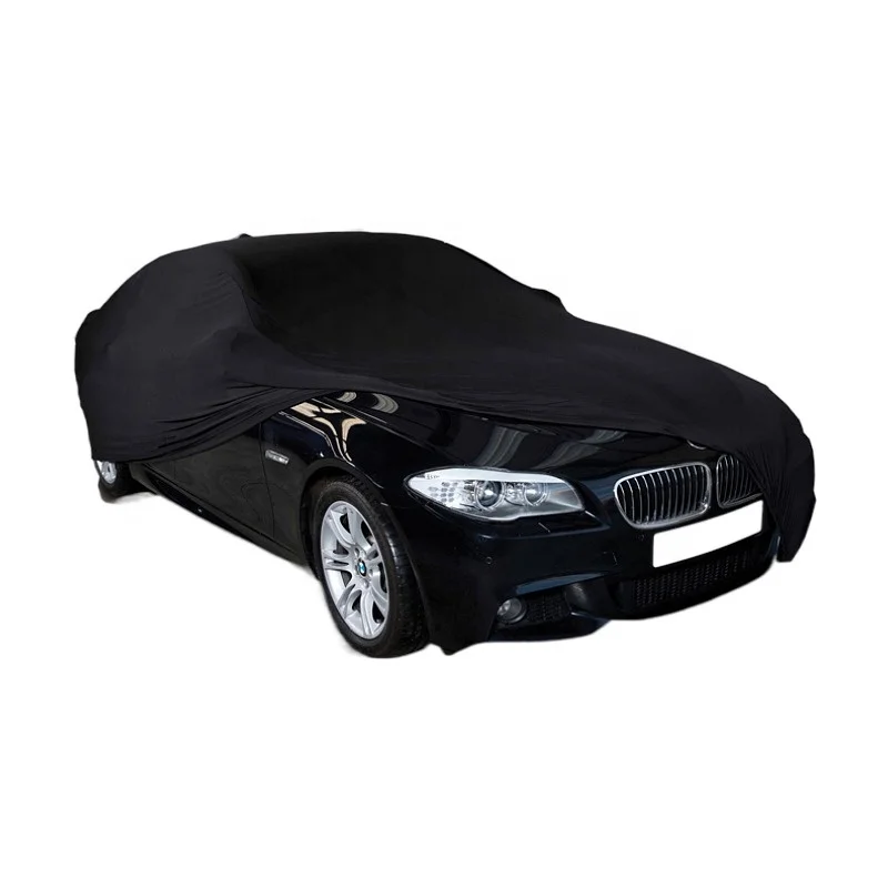 Luxury Look Indoor Use Black Stretch Car Cover Breathable Protect From