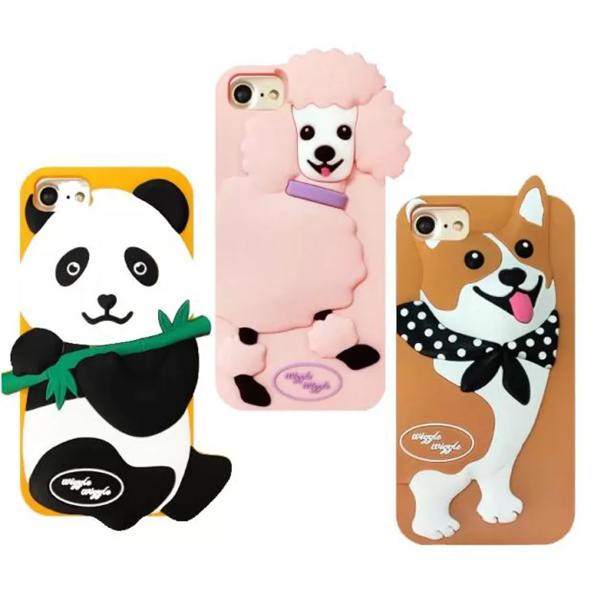 Fashion Cute 3d Cartoon Korea Wiggle Poodle Panda Corgi Dog Phone Cover For  Iphone 6 6splus 7 7 Plus Soft Silicon Case Protector - Buy Soft Silicone 3d Cartoon  Cover,Customization Phone Case