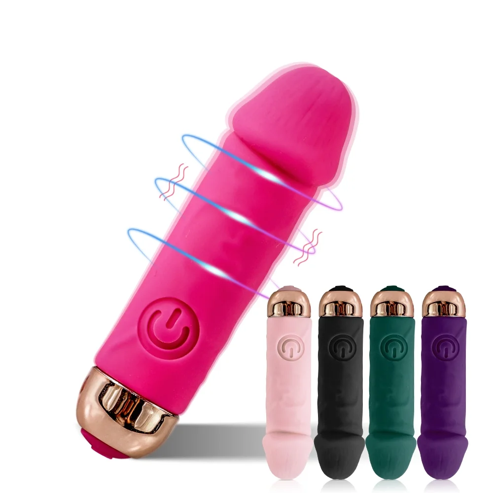Vagina Clitoral Stimulator Female Sex Toys Silicone G Spot Realistic Dick Vibrating Bullet Mini Vibrator Dildo For Women Girl_voghion.com