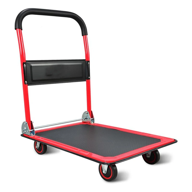 Heavy Duty 4 Wheels Trolleys Heavy Duty Dolly Electric Power Platform Cart Electric Drive Cart Platform Trolley