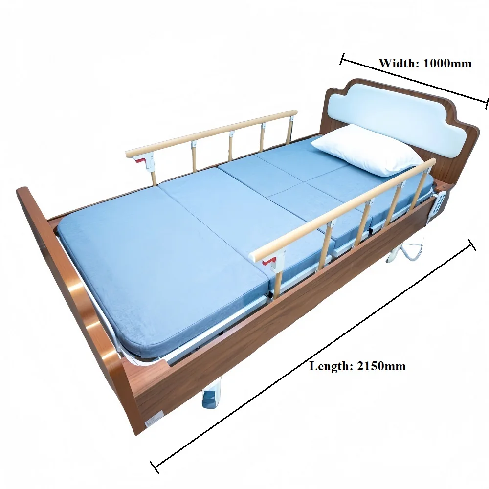 3 function home care wooden electric medical elderly patient bed-58