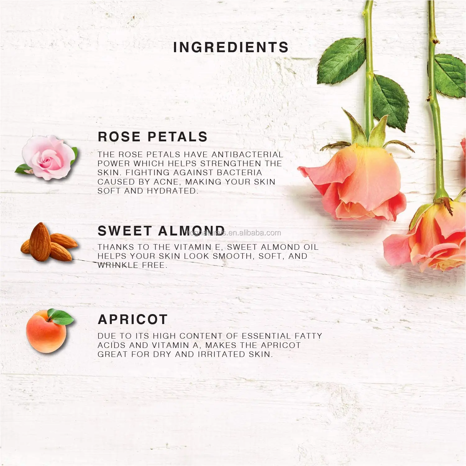 OEM Rose Multi-Use Oil , Natural Rose Flower Petals Facial Oil, Vitamin E and Sweet Almond Oil Moisturizing Essential Oil