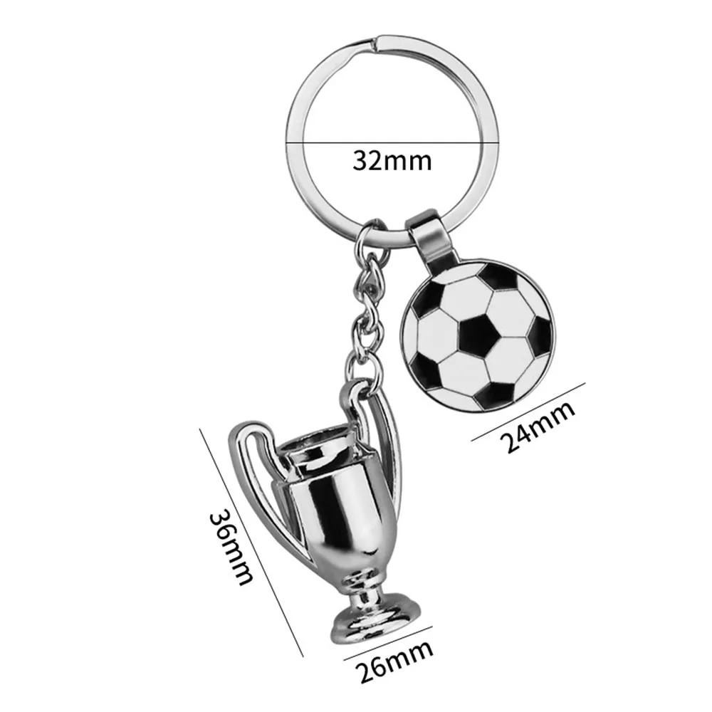 2026 Football Pendant Custom Top Five Leagues Alloy Carabiner Keychain Fashion Cartoon Design FootballWorld Fan Support Souvenir
