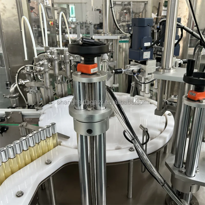 Full Automatic Bottle Filling and Capping Machine for Auto Perfume Fragrance Spray Liquid Oil Cosmetic Bottling Line