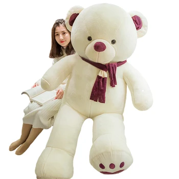 Niuniu Daddy 100cm Teddy bear with scarf Staff toys lovely valentine gift plush toy for kid high quality bear Christmas present