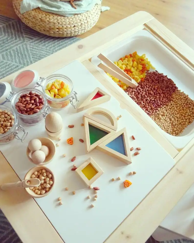 24-teiliges/Set Kreative Bausteine Stapelsteine Acryl Regenbogen Turm Vorschul Holz Regenbogen Bausteine Spielzeug