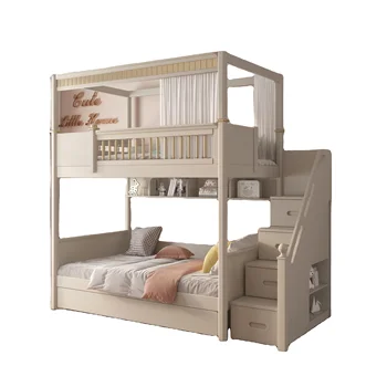 Wholesale modern  design board wood juvenile boys and girls Bunk bed bedroom furniture