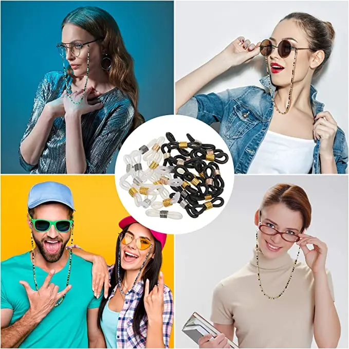 2cm Adjustable Silicone Glasses Retainer Connectors Antislip Eyeglass