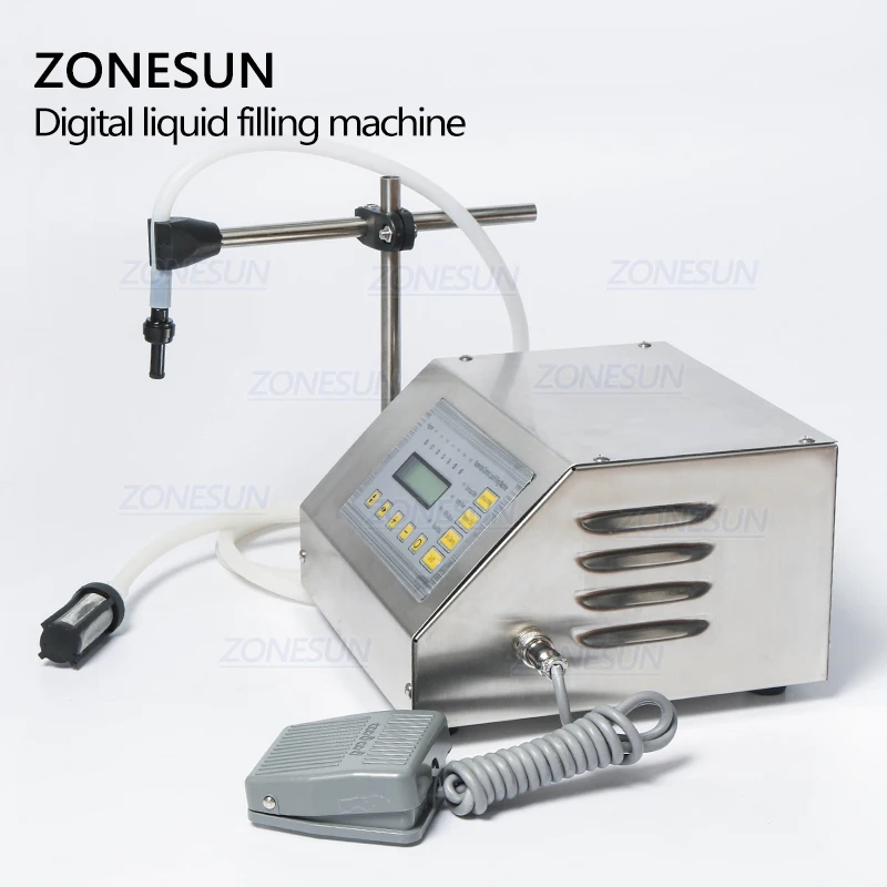 ZONESUN 220V or 110V GFK-160 Digital Control Liquid Filling Machine Small Portable Electric Liquid Water Filling Machine Supply - Image 5