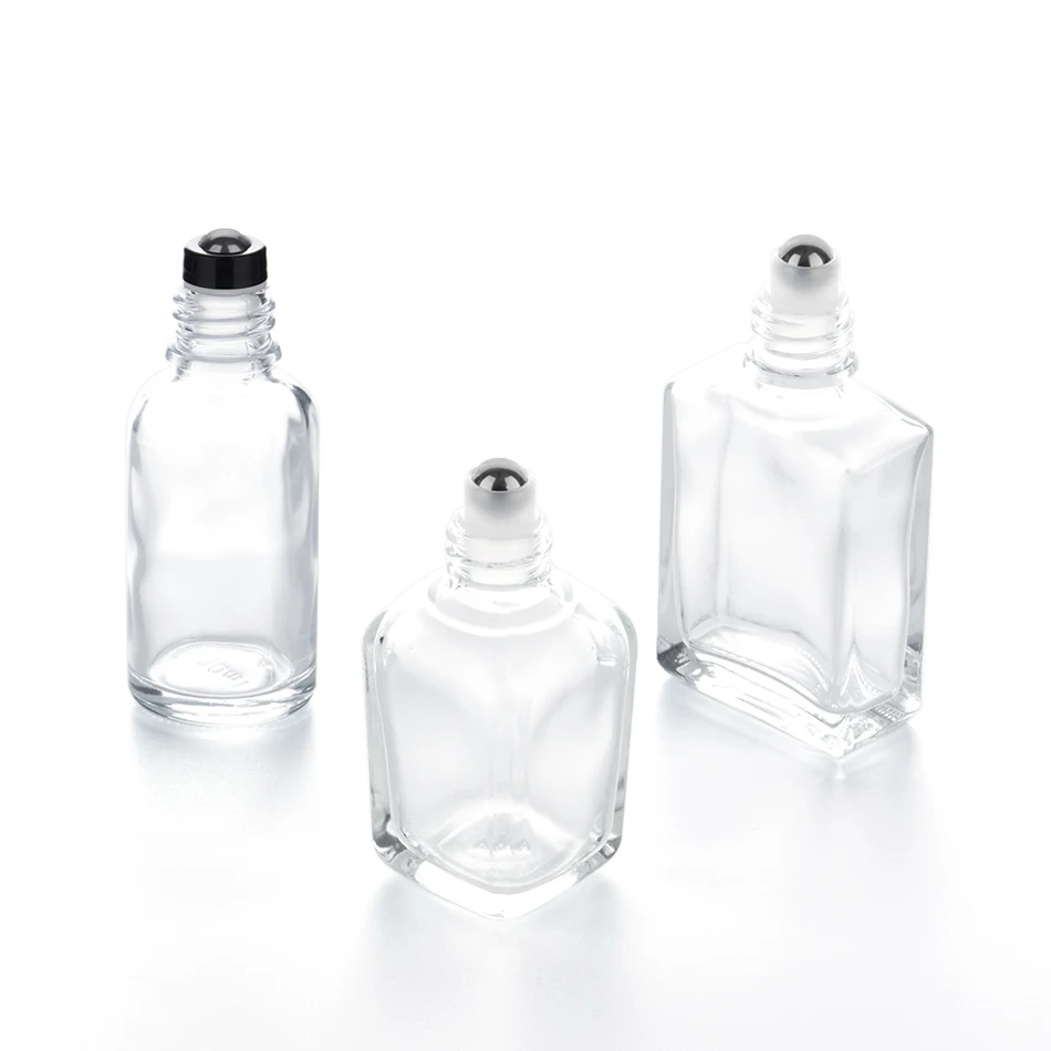 Eco-friendly 10ml 8ml 5ml Oud Oil Attar Clear Glass Perfume Bottles
