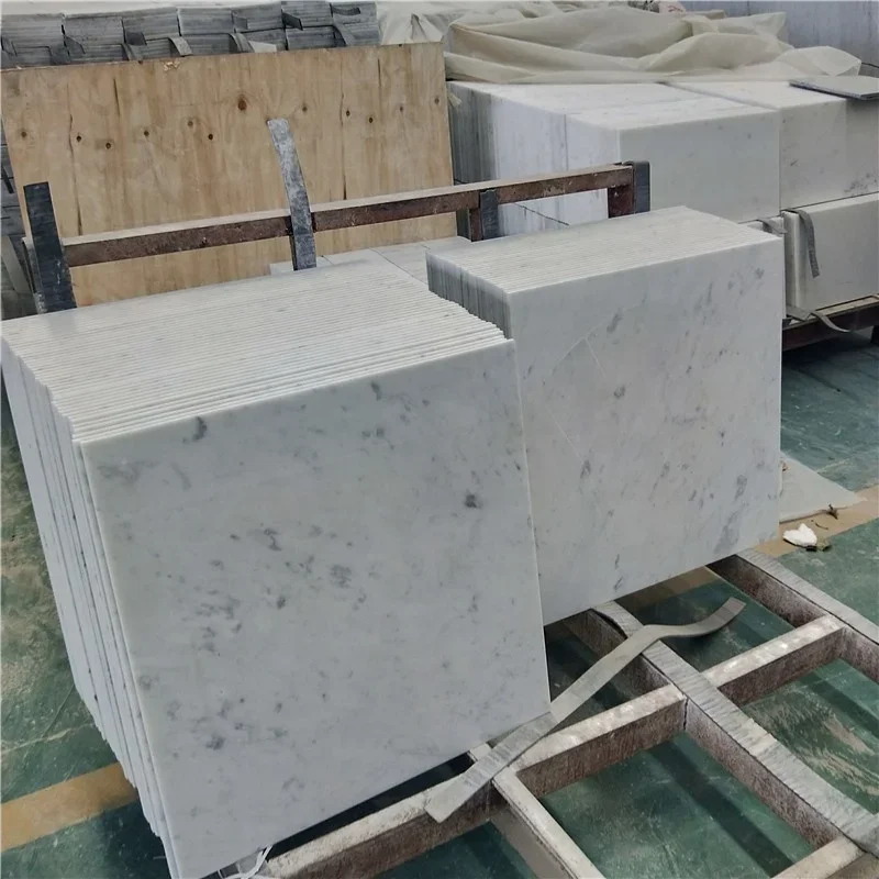 White Bianco Carrara Venato Thin Marble Veneer Low Price 60x60 Carrara Bianco Blanco Biancone Marble Sheet Tile