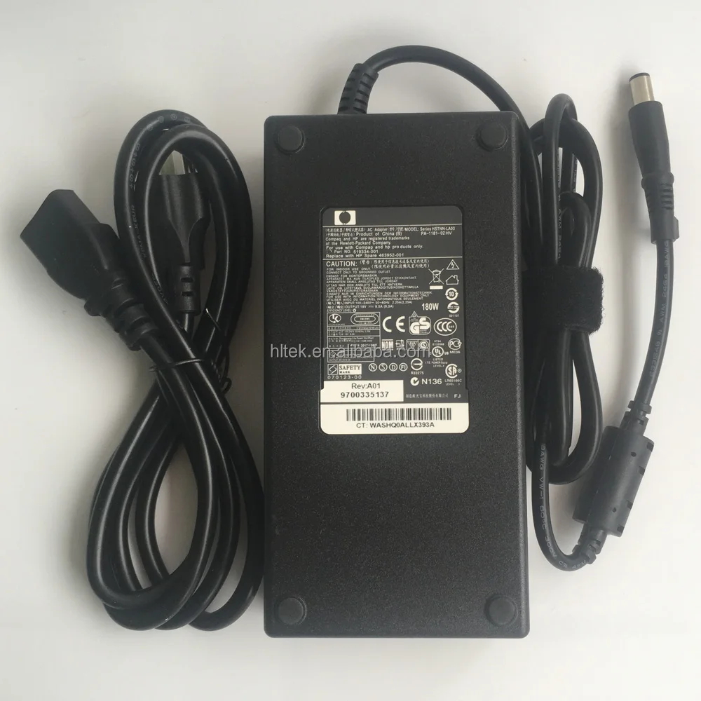 Genuine 180W AC Adapter HP Compaq HSTNN-LA03 PN 600082-001 Power Supply Charger 