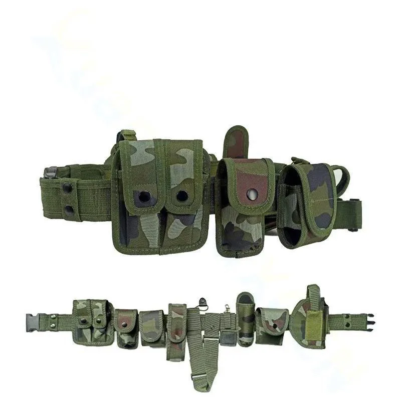 Premium Outdoor Tactical Belt Set Security Modular Equipment Multi-pockets Hip Pack Training Hunting Multifunctional Belt Bag