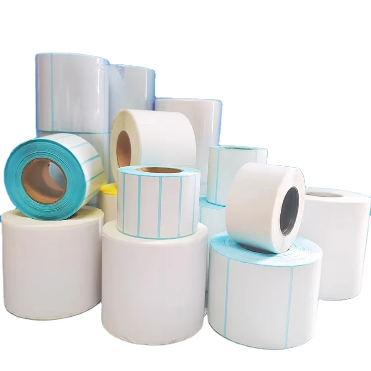 Customized Direct Thermal Labels Rolls Wholesale Adhesive Thermal Paper Roll