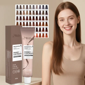 Organic Salon Hair Color Fade-Resistant Rich Pigments Gentle on Hair Ammonia-Free Hair Color Cream