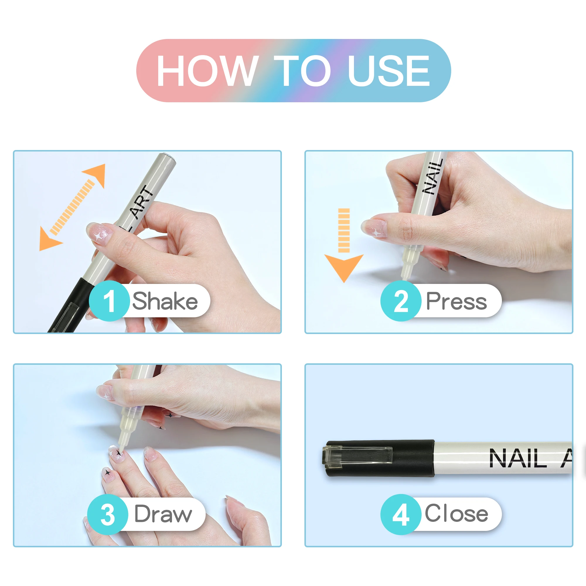 Set pena seni kuku 12 warna pena cat kuku DIY pena titik grafiti Dotting  gambar lukisan garis kuas manikur kecantikan