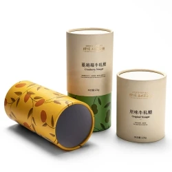 Round Cardboard Tube Packaging Canister With Lid Custom Paper Cylinder Tube Packaging Box for Candle/Perfume/T-Shirt/Coffee