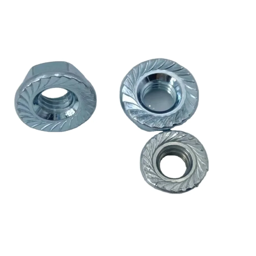 Flange nut Hexagonal anti-slip galvanized nut with gasket nut M3-M20