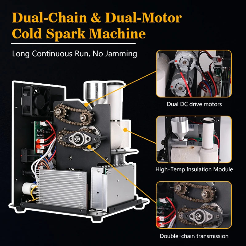 Cold Spark Machine 600W for DJs - Remote DMX Control Party Light