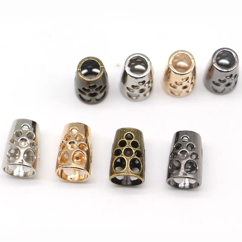 Cord Stopper Drawstring Cord Lock of Garment Rope Stopper Fancy Metal Carton Zinc Alloy Plating Tube Stopper for Metal Chairs