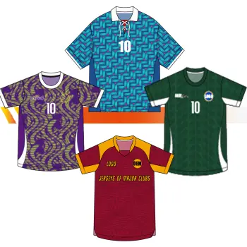 Customizable Retro Soccer Jersey for Adults Youth 25/26 Sizes Quick Dry Breathable OEM Service with Name Logo Printing