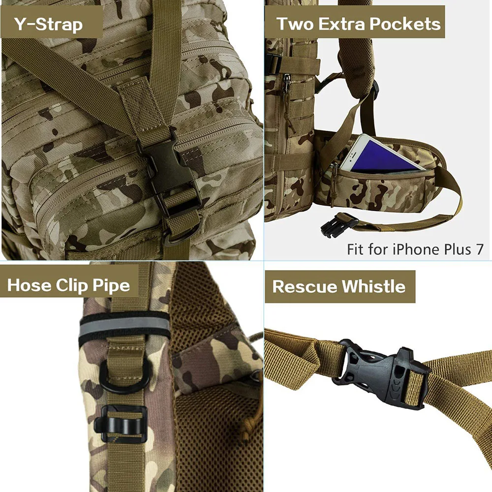 FREE SAMPLE Practical Assault Backpack Training Hydration Bag Backpack Outdoor Hiking Bag