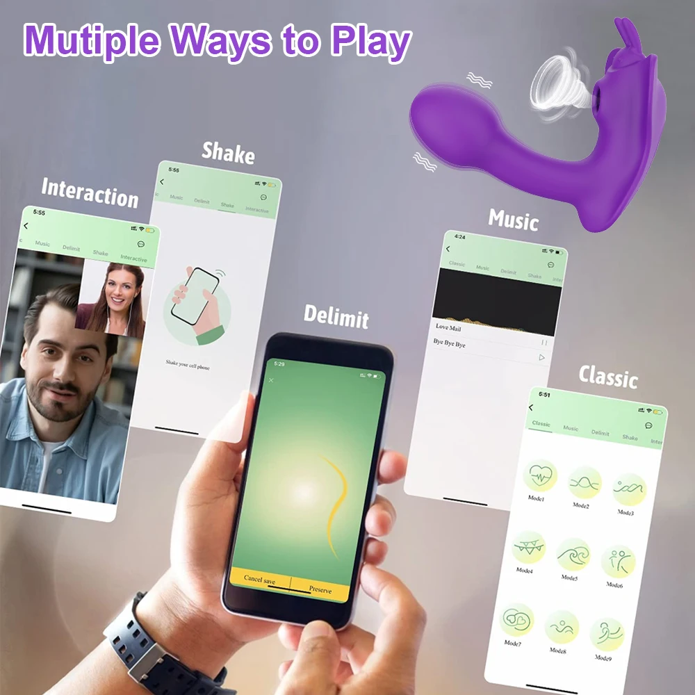 ALWUP Kabelloser APP-gesteuerter Vibrator mit 10 Vibrations- und 10  Saugmodi, Schmetterlings-Vibrator, Klitoris-Sauger, Dildo-Vibrator,  Sexspielzeug fr Frauen| Alibaba.com