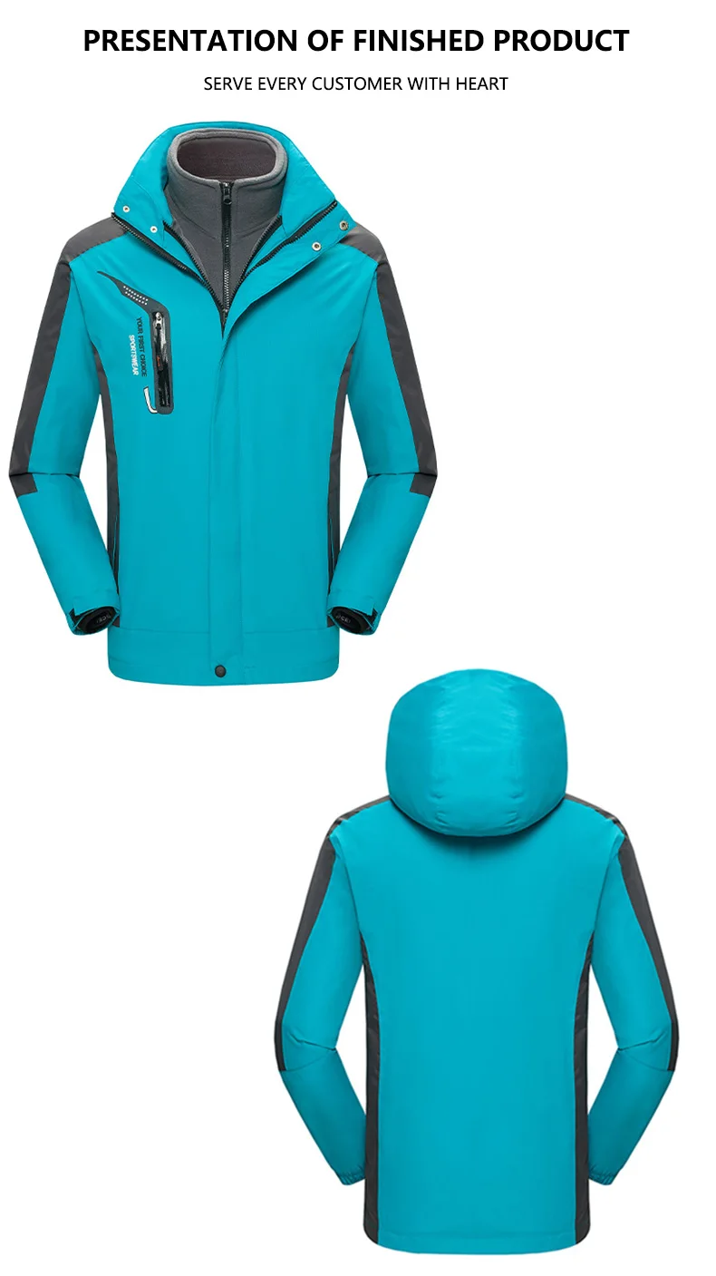 Plus Size Outdoor Jacket Men's Keep Warm Wind Jacket Logo Waterproof Jacket Print For Men Casual