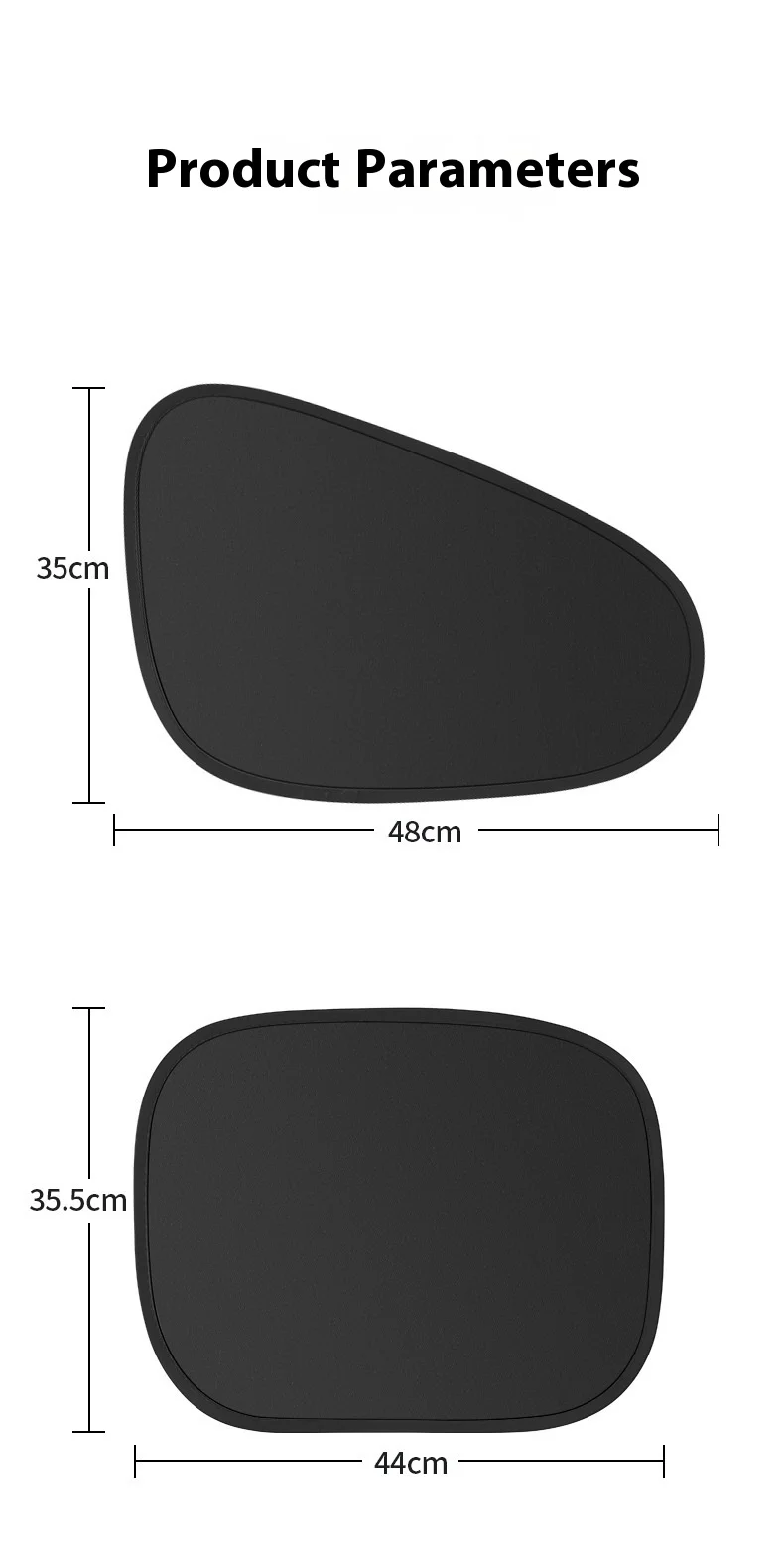 Cross-Border New Product Black PVC Mesh Material Car Sunshade Heat Insulation Window Curtain with Electrostatic for Sunscreen 8