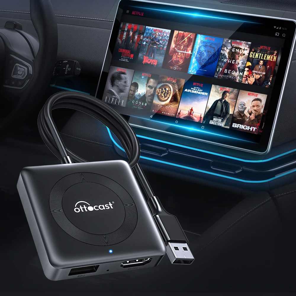 Ottocast Car TV Mate - Wireless Carplay Adapter for Cars