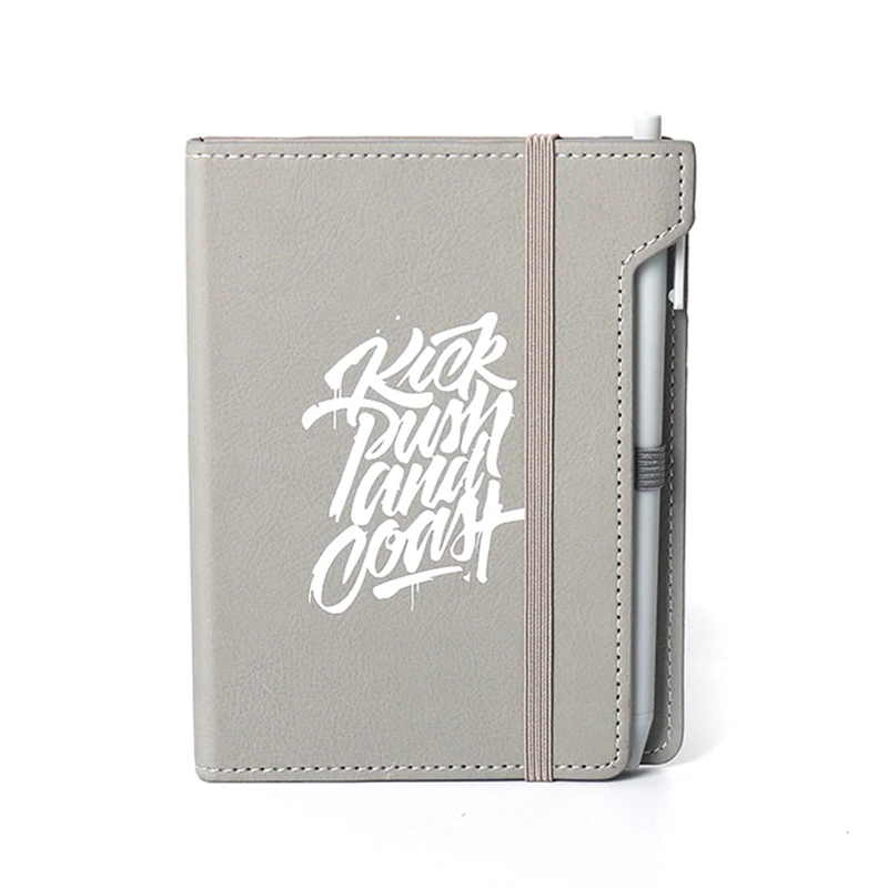 Custom A6 Notepad Pu Notebook With Silk Printing logo for Gift Shop