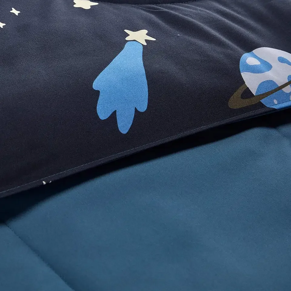 Simple Style Fancy Galaxy Printing Comforter Set Bedding 7PCS Children Beddings Comforter Duvet Cover