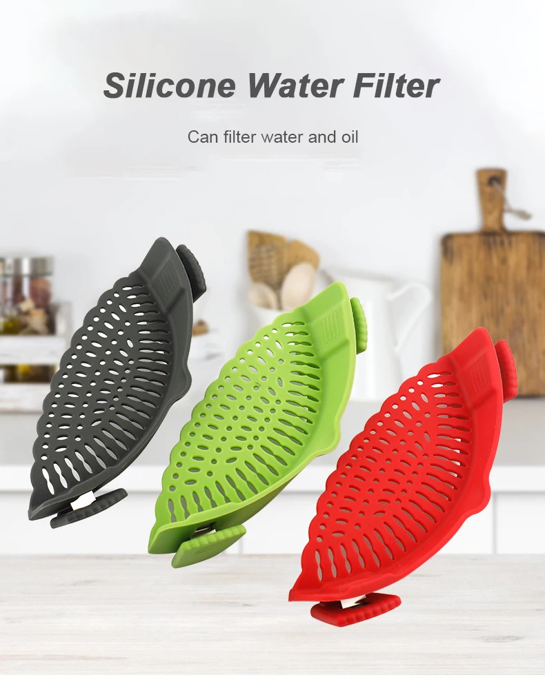Raybin Kitchen Adjustable Silicone Pasta Strainer Silicone Sink