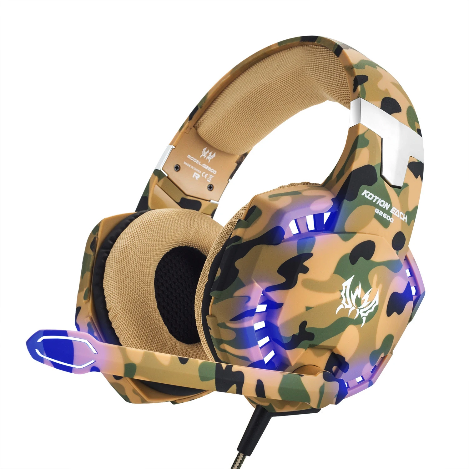 Kotion Each G2600 Gaming Headset Wired For Ps4 Pc Camouflage Gaming Headphone Buy Gaming Headset Gaming Headphone Kotion Each Product On Alibaba Com