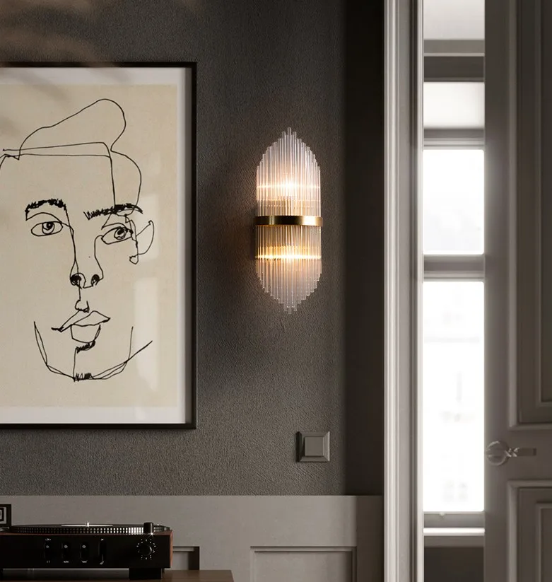 Новинка 2020, Современный Креативный дизайн, Постмодернистский светильник, роскошное украшение для спальни, ванной комнаты, гостиной, прикроватная Хрустальная настенная лампа