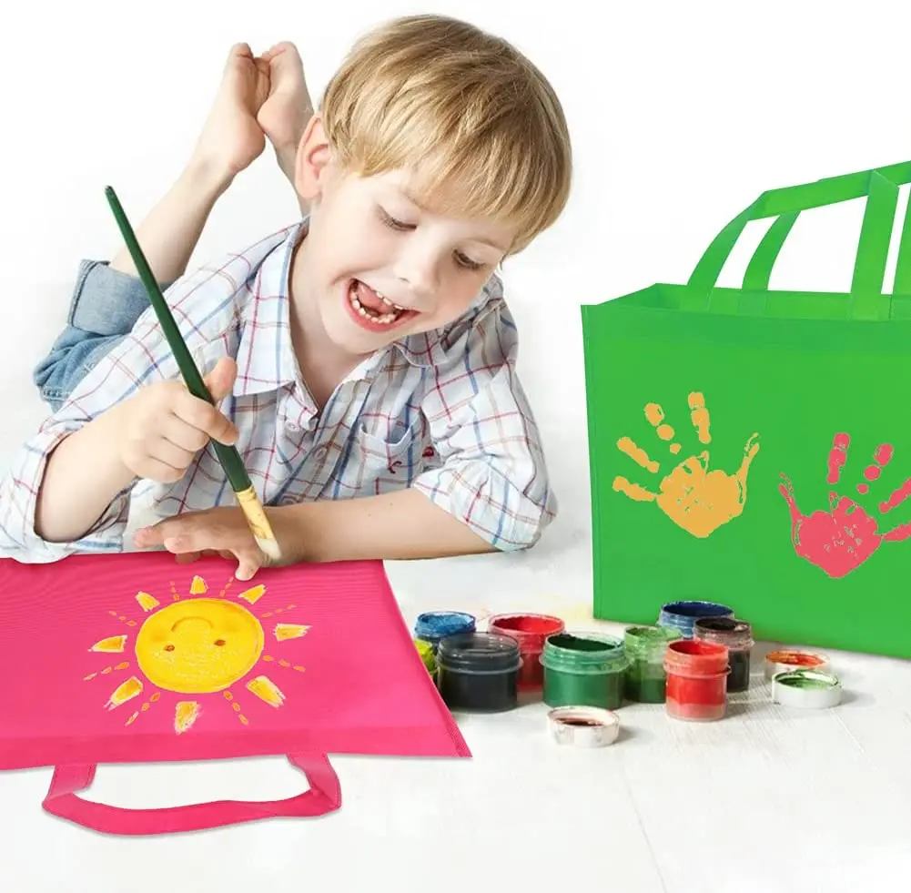 Hot Sale Personalized Logo Size Printed Eco Friendly Recyclable Reusable Plain Large Grocery Portable Non Woven Bag manufacture