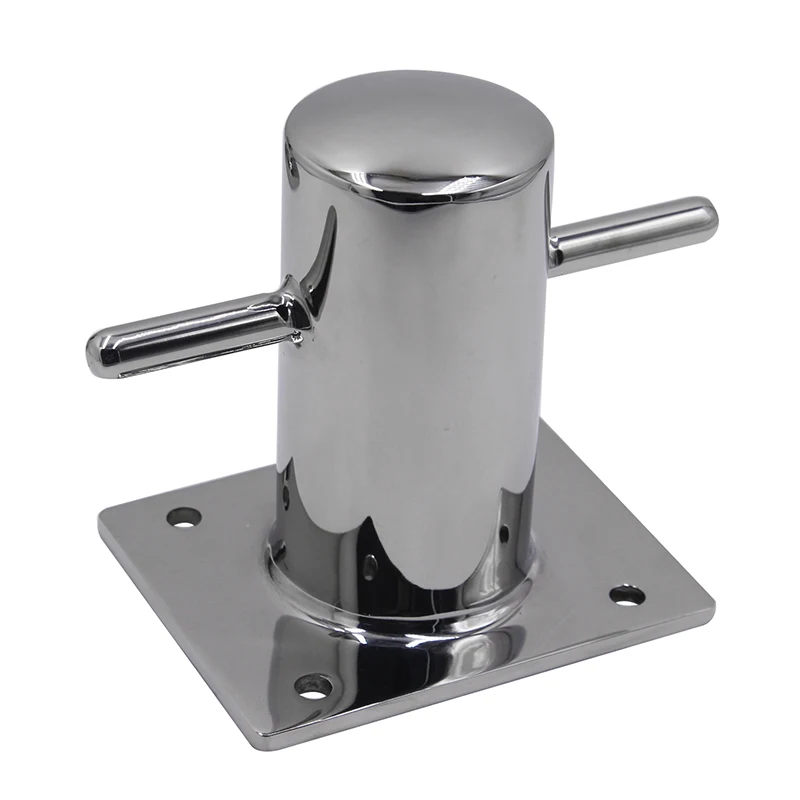 Yacht Hardware 316 Stainless Steel High Mirror Polished Marine Single Bollards for Boat