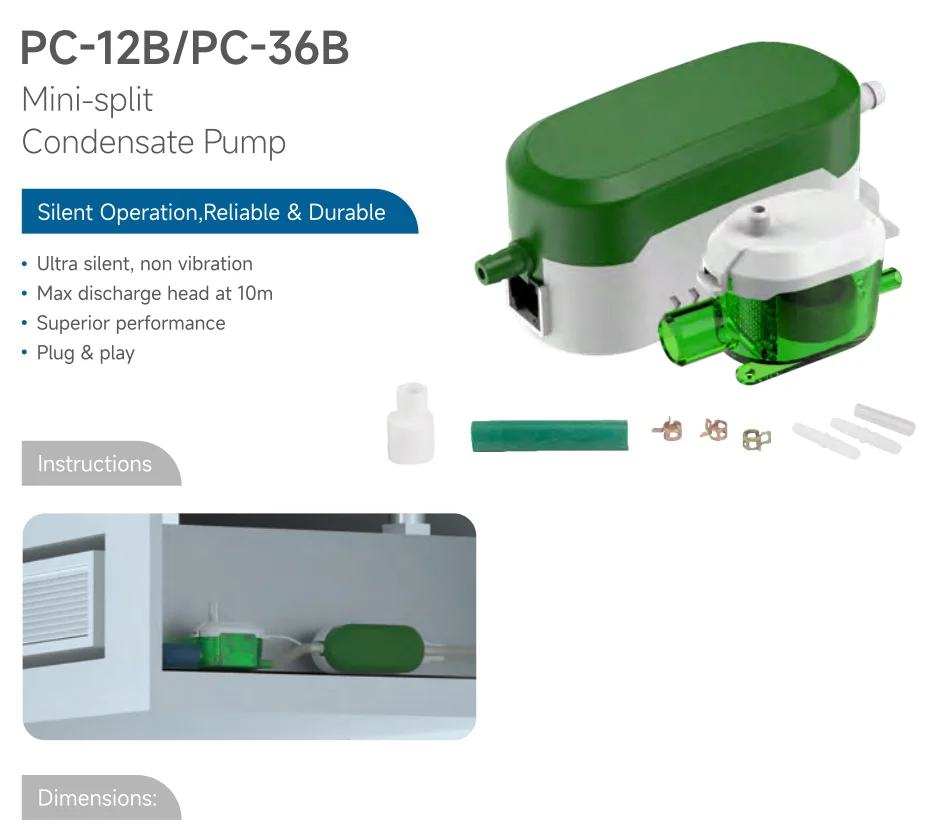 Wholesale High Quality PC-12B Mini-split Condensate Pump Air Conditioning Condenser Water Pump Hot Sell in South America