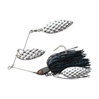 WEI 37g Composite Glitter Spinner Bait with Single Hook Barbed 3D Fish Eyes Lead Jig Head Lifelike Lure for Bass Fishing Lures – Metal Jig – view 2