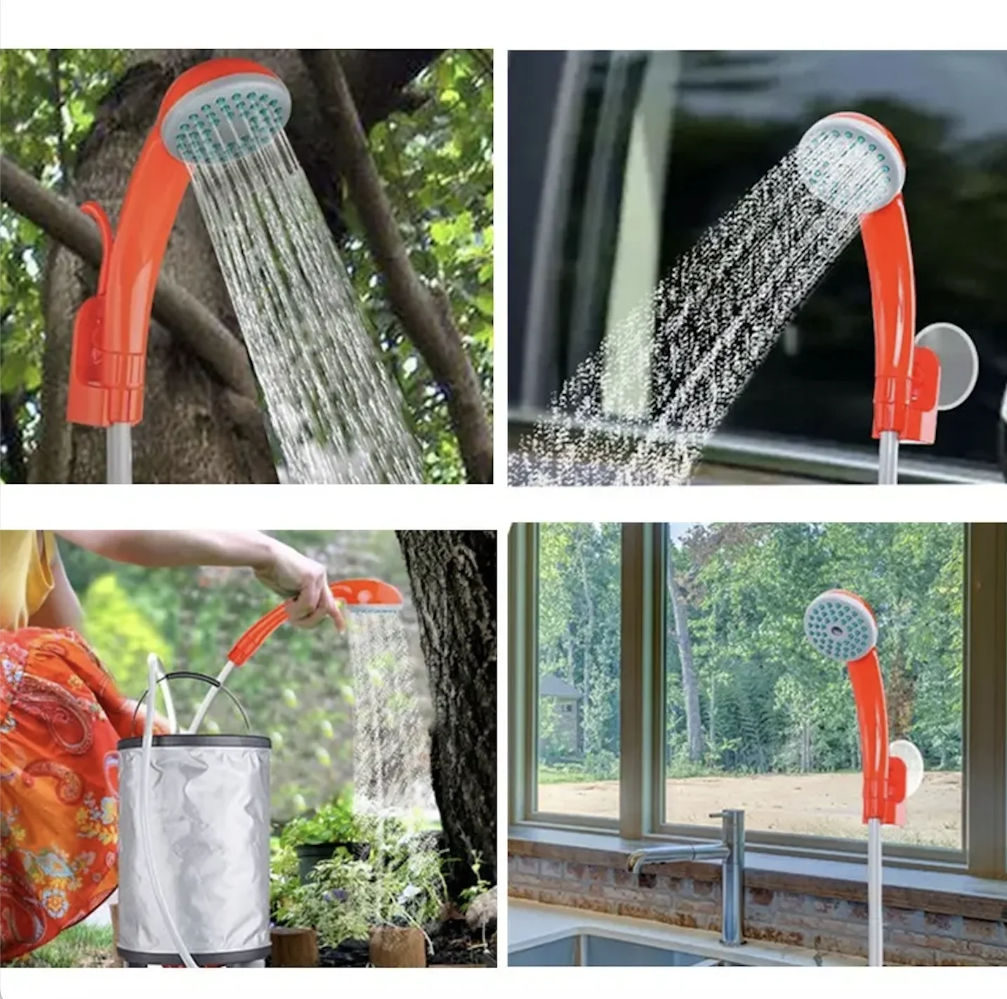 Portable Battery Powered Easy to Use and Store Hand Pump Shower Portable Shower 12 Volts for Caravan Outdoor Shower
