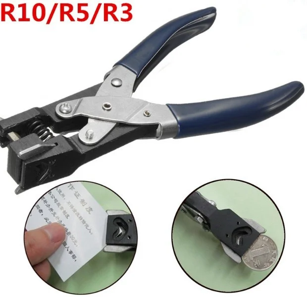 TEBAK 2mm 3mm 4mm 5mm Round Hole ID Card Puncher Single Hole PVC Punching Pliers