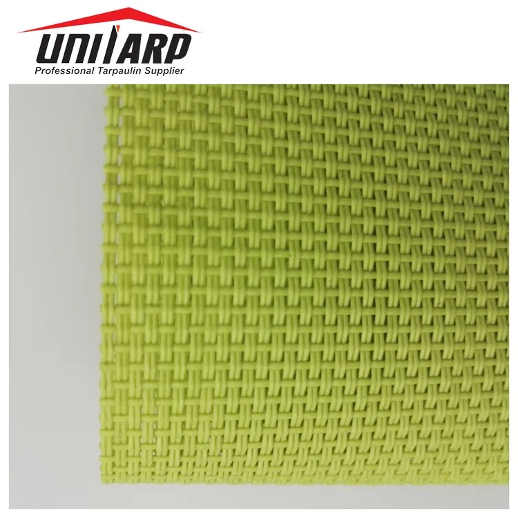High Strength Color Teslin Vinyl Coated Polyester PVC Mesh Fabrics for Beach Chair Outdoor Furniture