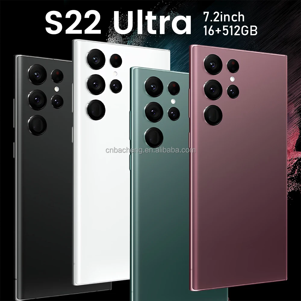 2022 Sunsung S22 Smartphone Android 16gb+512gb 7.2 Inch Unlock Oled Screen Dual Sim Mobile Phones 5g
