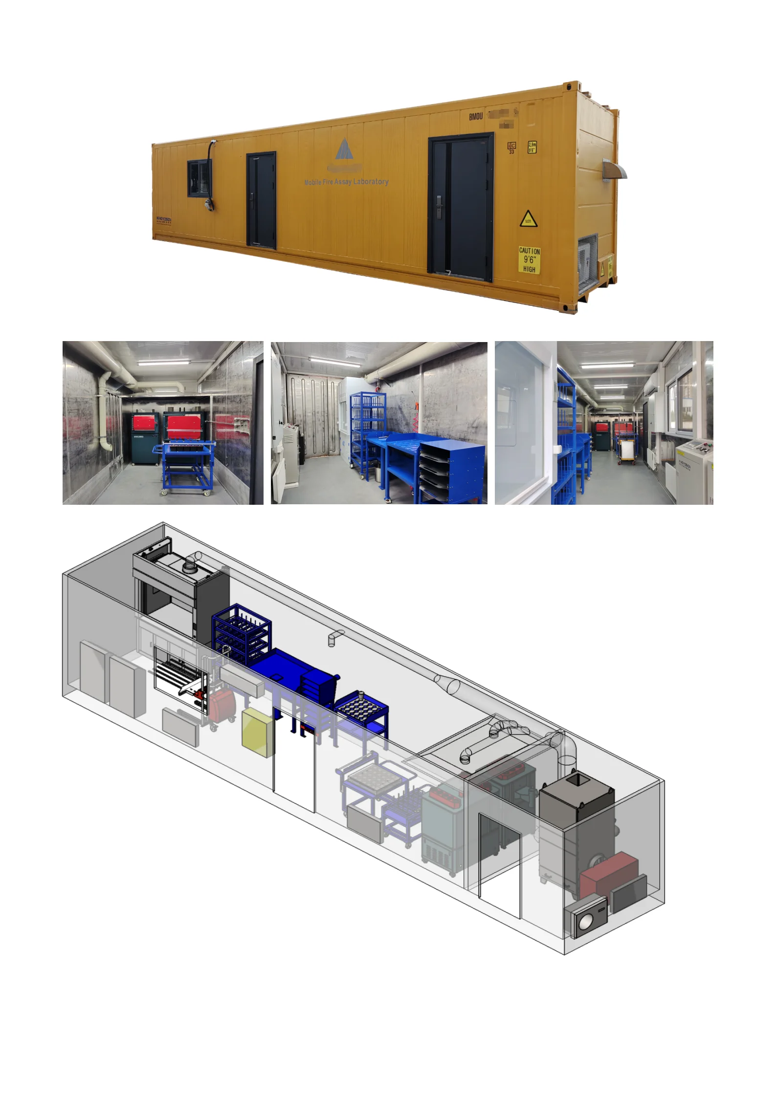 Fire Assay Sample Box Prefabricated Mobile Modular Laboratory for Cu & Gold Fire Assay in ...